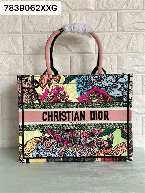 christian dior floral tote|christian dior tote bag unboxing.